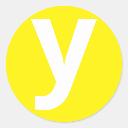 Alfabet letter ‘y’ Sticker (Voorkant)
