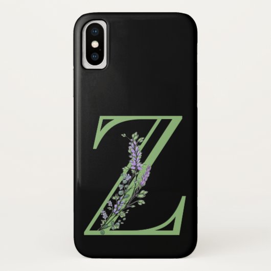 Alfabet letter Z Lavendel Eucalyptus Case-Mate iPhone Case (Achterkant)