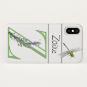 Alfabet letter Z Lavendel Eucalyptus Dragonfly Case-Mate iPhone Case (Achterkant (horizontaal))