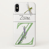 Alfabet letter Z Lavendel Eucalyptus Dragonfly Case-Mate iPhone Case (Achterkant)