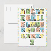 Alfabet Letters Cute Animals Educational Briefkaart (Voorkant / Achterkant)