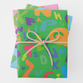 alfabet letters design wrapping paper (In situ)