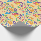 alfabet letters design wrapping paper cadeaupapier (Hoek)