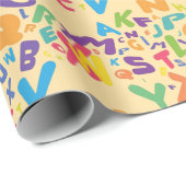 alfabet letters design wrapping paper cadeaupapier (Rol Hoek)