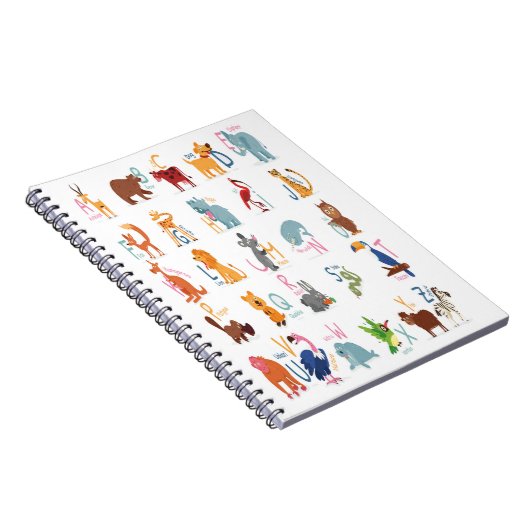 Alfabet letters dieren voor kinderen leraar notitieboek (Rechterzijde)