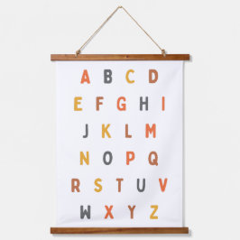 alfabet. letters. Houten wandtapijt hanger Hangend Wandkleed