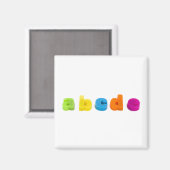 alfabet letters koelkast magneet (Voorkant / Achterkant)