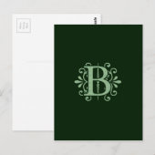 Alfabet letters - letter B - groen Briefkaart (Voorkant / Achterkant)