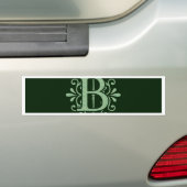 Alfabet letters - letter B - groen Bumpersticker (Op auto)