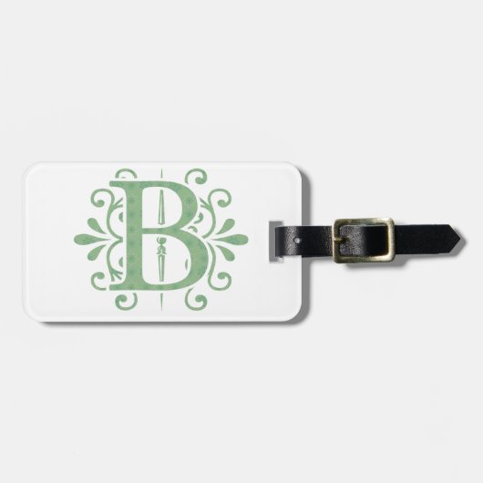 Alfabet letters - letter B - wit Bagagelabel (Voorkant horizontaal)