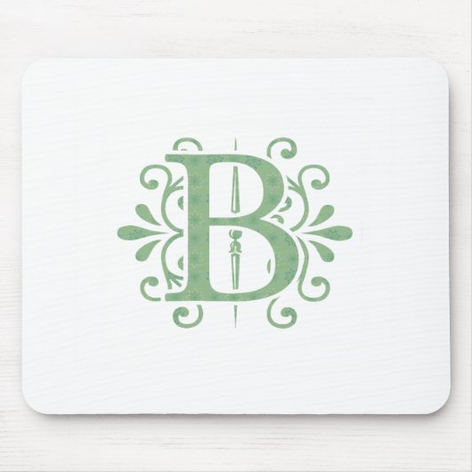 Alfabet letters - letter B - wit Muismat (Voorkant)
