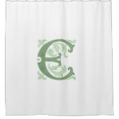 Alfabet letters - letter E - wit Douchegordijn (Voorkant)