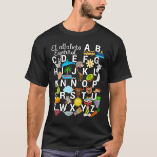 Alfabet letters met Afbeeldingen. Onthoud Q T-shirt