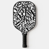 Alfabet Letters Pickleball Paddle (Voorkant)