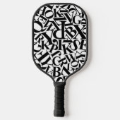 Alfabet Letters Pickleball Paddle (Achterkant)