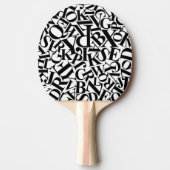 Alfabet Letters Tafeltennisbatje (Voorkant)