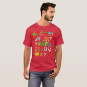 Alfabet Letters vintage T-shirt (Voorkant volledig)