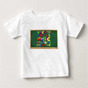 Alfabet letters voor baby t-shirt