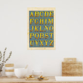 Alfabet (Lettres capitales) Poster (Keuken)