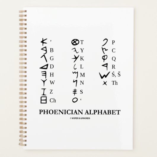 Alfabet Linguistics Phoenicia Planner (Voorkant)