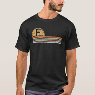 Alfabet Lore f Letter Boys Retro Zonsondergang Ber T-shirt