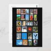 Alfabet met afbeeldingen letters briefkaart (Voorkant / Achterkant)