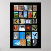 Alfabet met afbeeldingen letters poster (Voorkant)