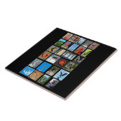 Alfabet met afbeeldingen letters tegeltje (Zijkant)