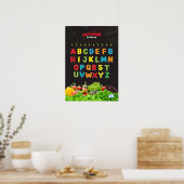 Alfabet met groenten en fruit poster (Keuken)