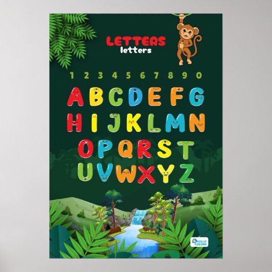 Alfabet met Jungle Poster (Voorkant)