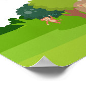 Alfabet met schattige dieren poster (Hoek)