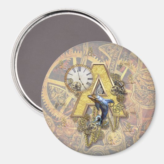 Alfabet, Monogram A Magneet (Voorkant / Achterkant)