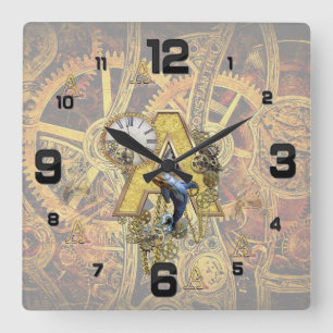 Alfabet, Monogram A Vierkante Klok