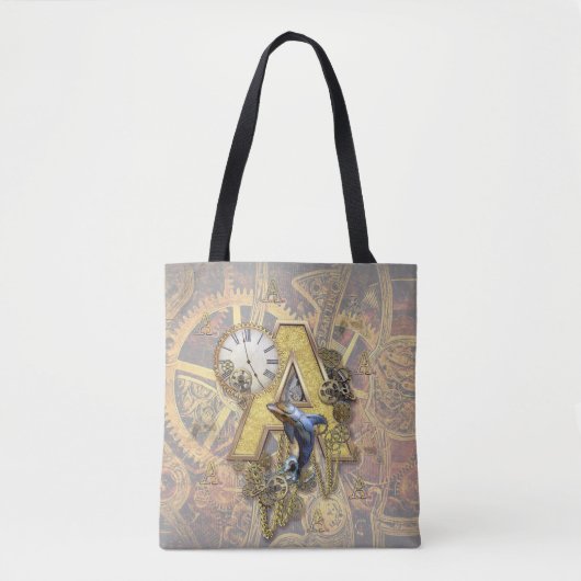 Alfabet-monogram hoofdletter A Tote Bag (Voorkant)