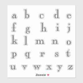 Alfabet Monogram Letters Initiaal Sticker