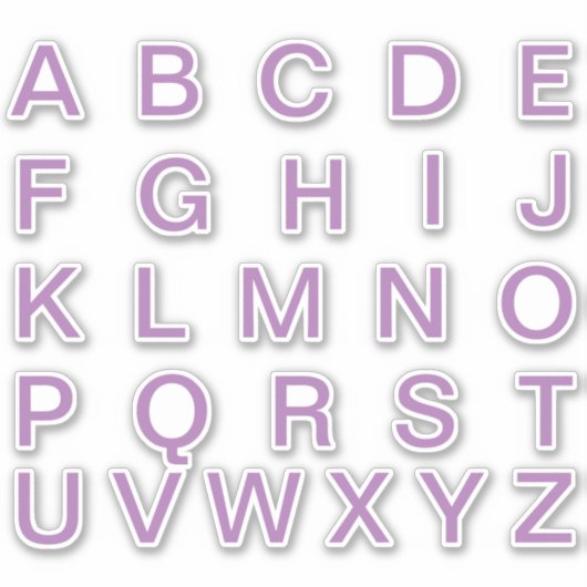 Alfabet Monogram Letters Initiaal Sticker (Voorkant)