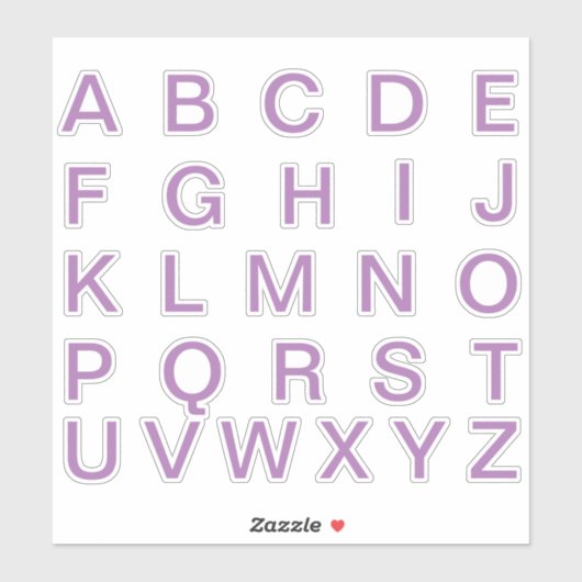 Alfabet Monogram Letters Initiaal Sticker (Vel)