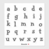 Alfabet Monogram Letters Initiaal Sticker (Vel)