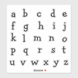 Alfabet Monogram Letters Initiaal Sticker