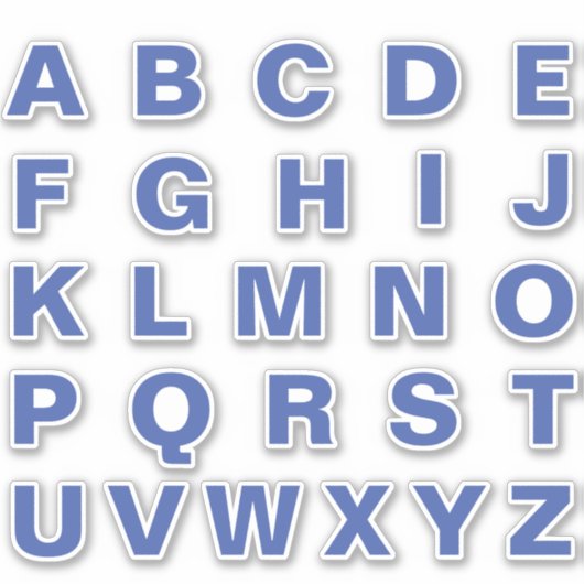 Alfabet Monogram Letters Initiaal Sticker (Voorkant)