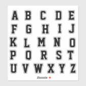 Alfabet Monogram Letters Initiaal Sticker (Vel)