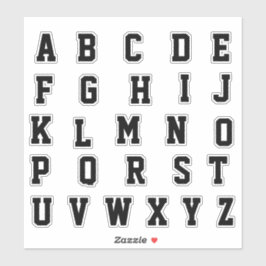 Alfabet Monogram Letters Initiaal Sticker