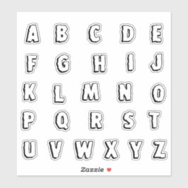 Alfabet Monogram Letters Initiaal Sticker