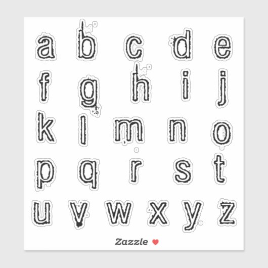 Alfabet Monogram Letters Initiaal Sticker (Vel)