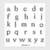 Alfabet Monogram Letters Initiaal Sticker (Vel)