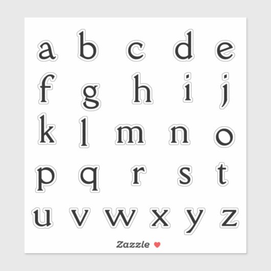 Alfabet Monogram Letters Initiaal Sticker (Vel)