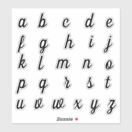 Alfabet Monogram Letters Initiaal Sticker