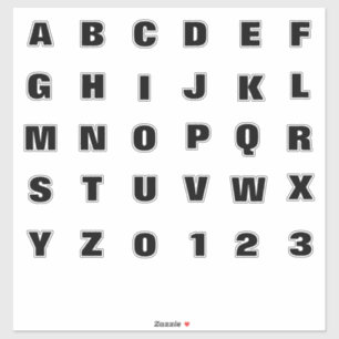 Alfabet Monogram Letters Initiaal Sticker
