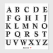 Alfabet Monogram Letters Initiaal Sticker (Vel)