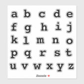 Alfabet Monogram Letters Initiaal Sticker (Vel)